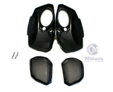Mutazu Black 6x9 Saddlebag Audio Speaker Lids with Grills for Victory Cross Country Road Magnum