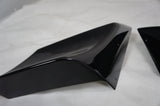 Mutazu Custom Fire Vivid Black Stretch Extended Side Covers For 89-13 Harley Touring Models