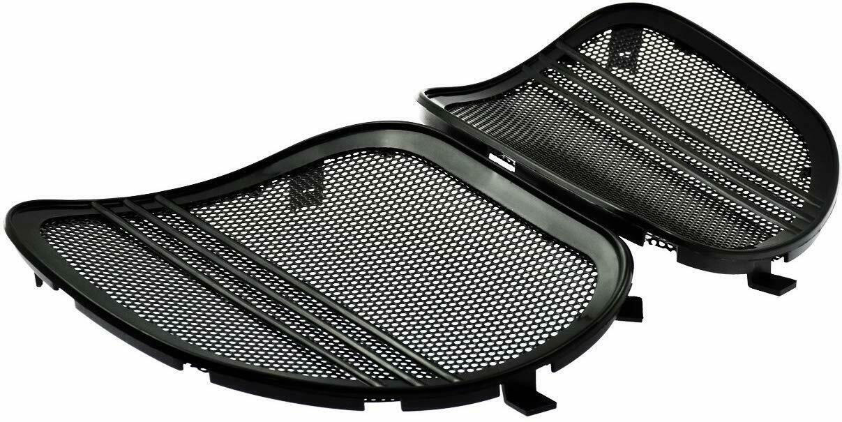Mutazu Black Tri-Line Speaker Grills Cover Trim For Road Glide