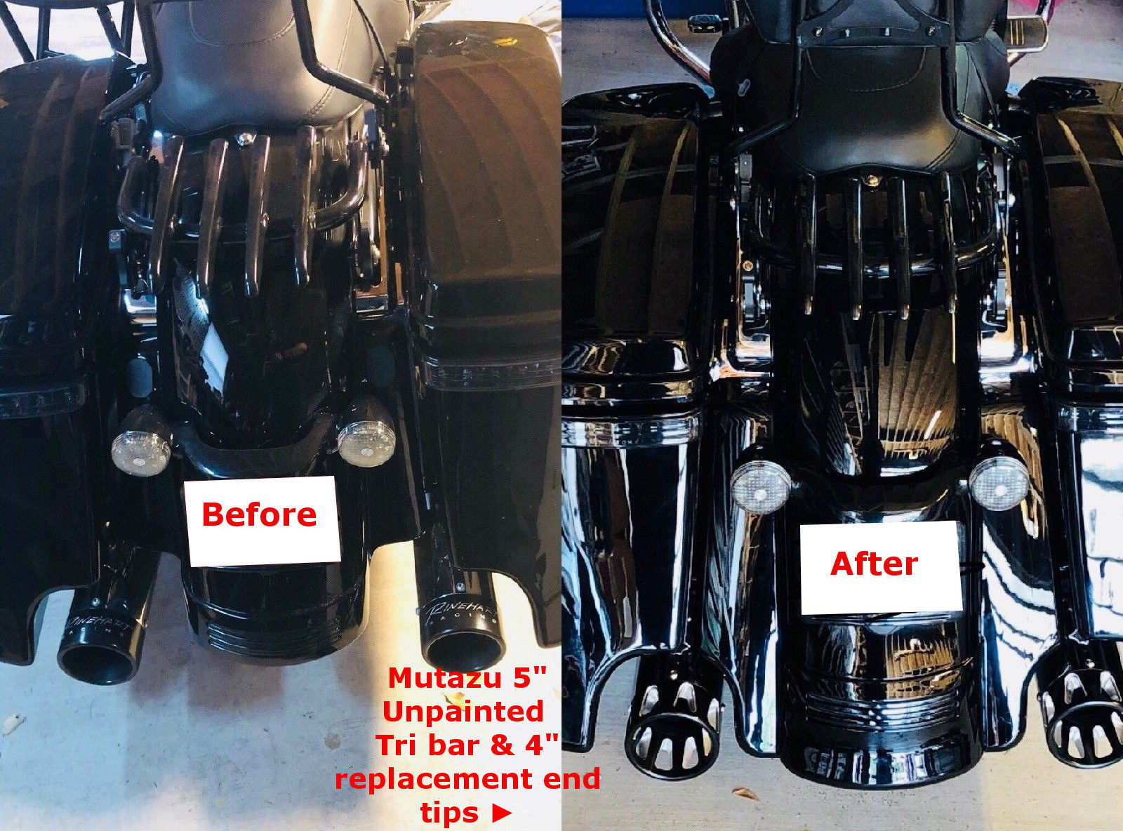 Glossy black Angled Fender Tri Bar 5