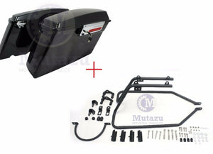 2004 - 2014 Sportster Saddlebag Conversion Brackets w/ Mutazu Stock Hard Saddlebags