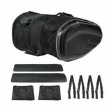 Motorcycle Expandable Saddle Bags Saddlebags W Rain Cover Carbon Fiber Look