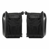 Motorcycle Expandable Saddle Bags Saddlebags W Rain Cover Carbon Fiber Look