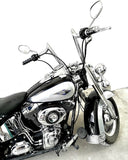 Demon Horns 1-1/2" Black 18" 16" 14" 12" Ape Hangers Handlebar for Harley Touring Softail Dyna Sportster