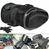 Motorcycle Expandable Saddle Bags Saddlebags W Rain Cover Carbon Fiber Look