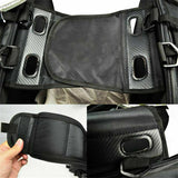 Motorcycle Expandable Saddle Bags Saddlebags W Rain Cover Carbon Fiber Look