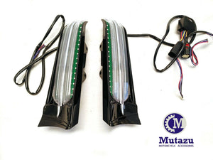 Black LED Light Filler Panel w/ Sequential Turn Signals for Harley Touring 14-UP