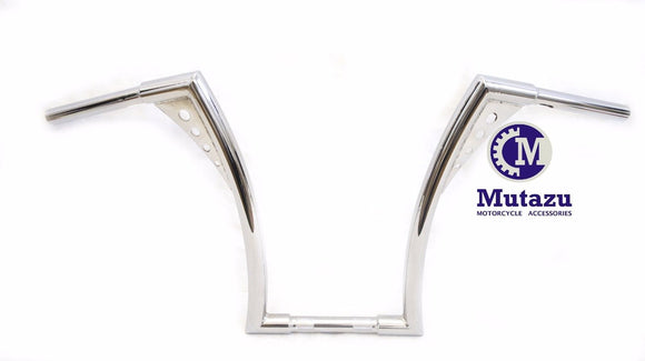 Mutazu Custom Chrome Ape Hanger Bars CHUBBY 1.25