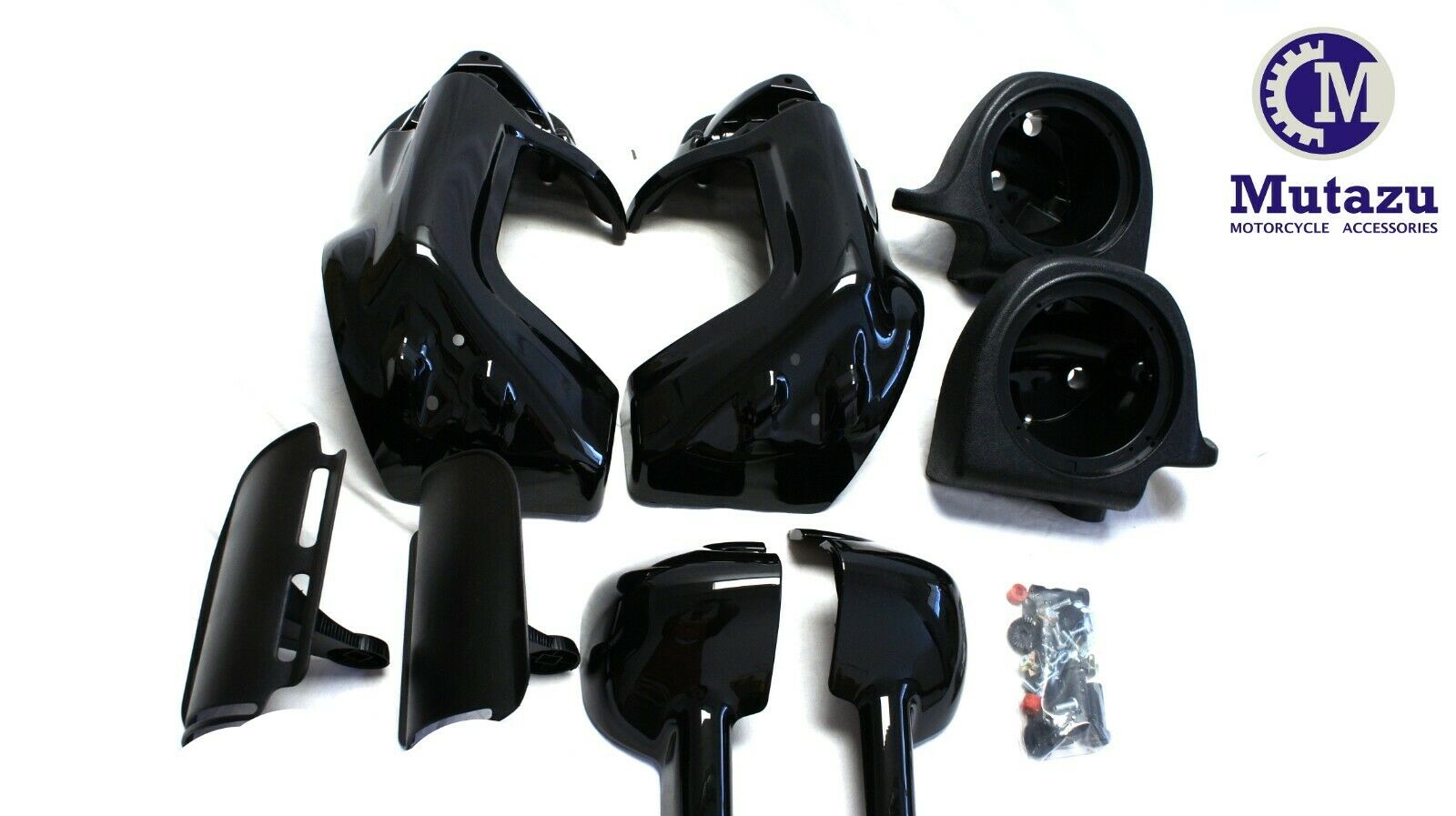 Lower Fairing Vented Speaker Pods For Harley Touring Road King Glide 1994-2013 – 6.5" – Gloss Black