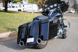 Complete 2 into 1 4.5" Extended Stretched Saddlebags for Harley 93-13 Touring