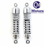 11.75" Mutazu Chrome Shocks Suspension 4 Harley Sportster 883 1200 forty eight