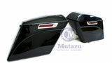 CVO Dual Cutout Stretched Extended Fender/ saddlebags w Speaker Lids set 2014 up