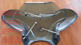 38" Large Matte Black Universal Batwing Fairing for Motorcycle Cruisers - Type B