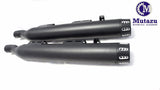 MUTAZU Black 4" Thunder VM-02-BB Slip On Mufflers Exhaust Victory Cross Country Road