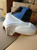 34" White Universal motorcycle Cruiser fairing batwing w /windshield w/ Hardware