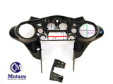 Mutazu Double DIN Inner Fairing w two 6.5" Speaker holes for Harley Electra Street Glide Trike 1998-2013