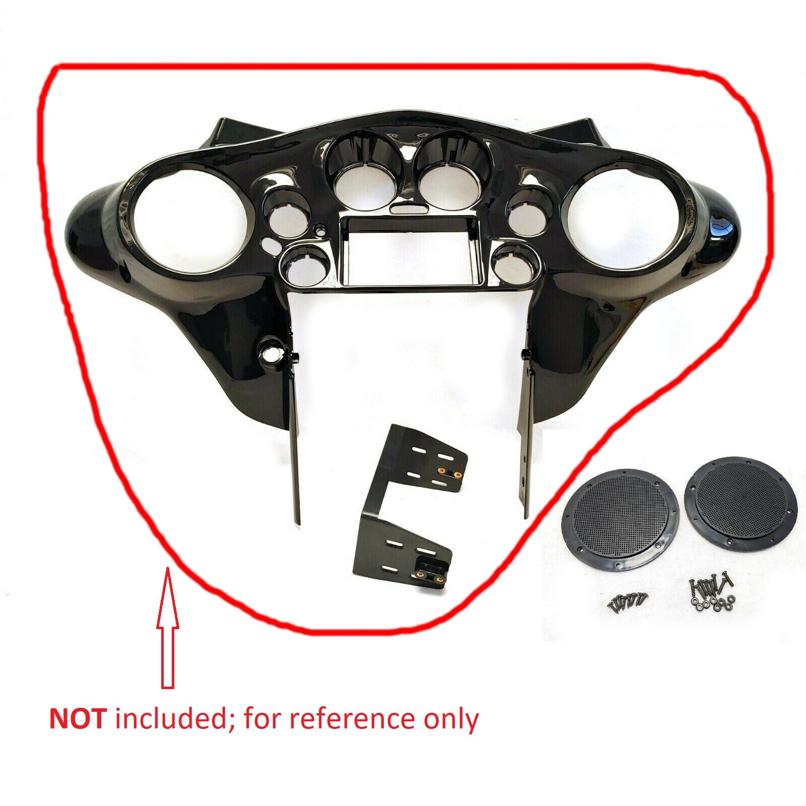 Speaker Rings Adapter with Grill for Mutazu Double DIN Inner