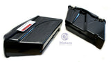 Vivid Black Complete Stock Saddlebags + Chrome Conversion Kit for Harley Softail