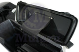Vivid Black Complete Stock Saddlebags + Conversion Brackets for Harley Softail
